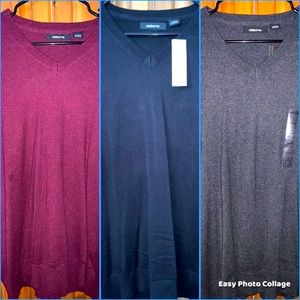 3 Men’s Claiborne Vneck sweaters